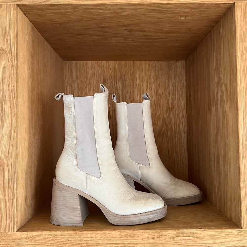 Cream Boots